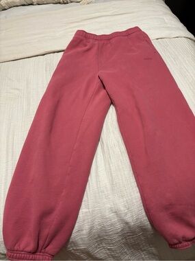 Aritzia Pink Fleece Sweatpants